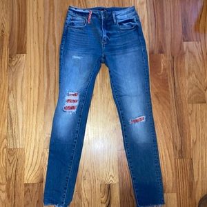 Bloomingdales Aqua Bandana Detail Skinny Jeans